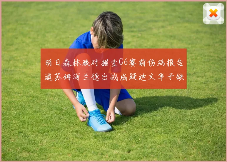 明日森林狼对掘金G6赛前伤病报告道苏姆海兰德出战成疑迪文华子缺阵